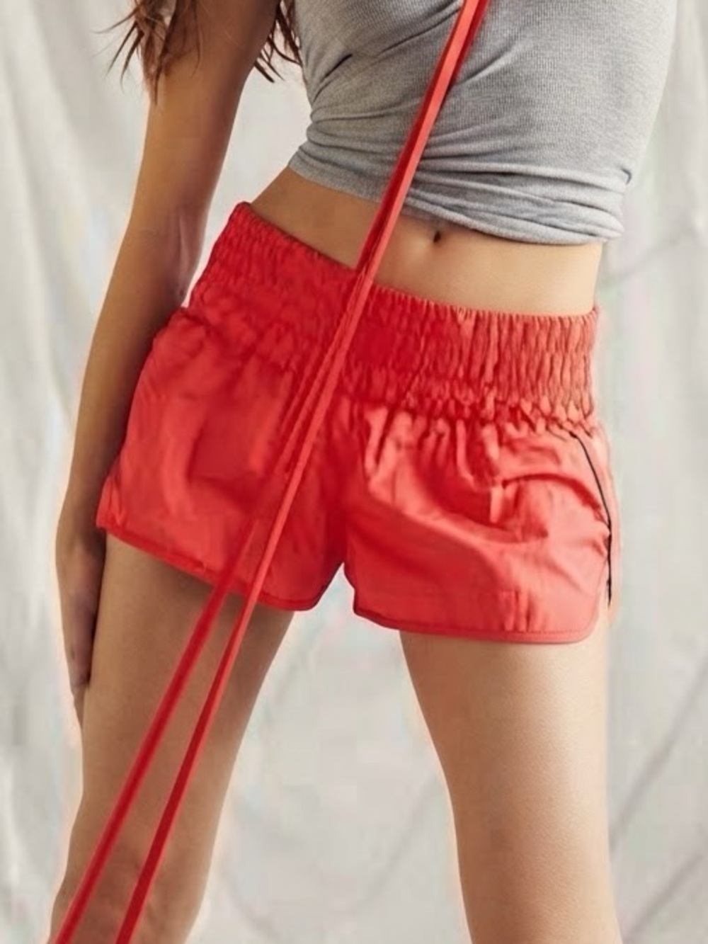 Free People Movement Sz XL The Way Home Red Athletic Workout Short